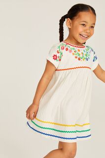 Платье с цветочной вышивкой Little Bird by Jools Oliver, белый