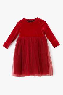 Бархатное платье из тюля Baby Elsie Angel &amp; Rocket, красный