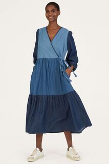 Платье Blue Kay из органического хлопка и ткани шамбре Thought, синий