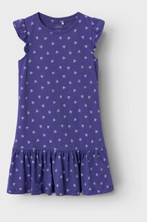 Платье из джерси с цветочным принтом Name It, фиолетовый