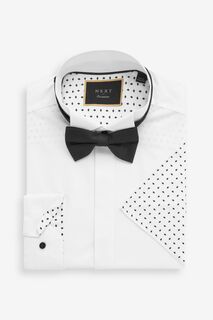 Комплект из галстука-бабочки и нагрудного платка Next, черный