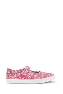 Розовые парусиновые туфли Busy Lizzie на застежке-липучке Start Rite, розовый