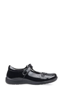 Черные лакированные школьные туфли Star Jump с Т-образной планкой Start Rite, черный