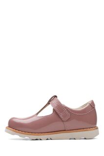Универсальные туфли на шнуровке из лакированной кожи Clarks, розовый