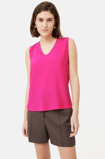 Розовая шелковая блузка без рукавов Josie Bias Jigsaw, розовый