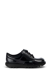 Черные лаковые туфли для девочек Junior Kick Lo Vegan Kickers, черный