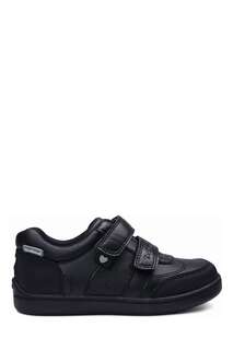 Черные школьные туфли ToeZone с двумя полосками и сердечком Toezone, черный