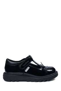 Черные лакированные школьные туфли ToeZone Novelty с Т-образной планкой и мотивом единорога Toezone, черный