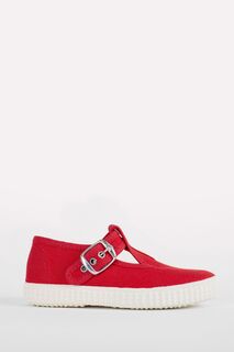 Нантакетские красные парусиновые туфли Trotters London, красный