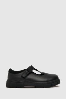 Черные кожаные туфли с петлями Schuh, черный