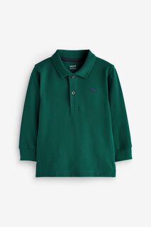 Рубашка-поло с длинными рукавами Next, зеленый