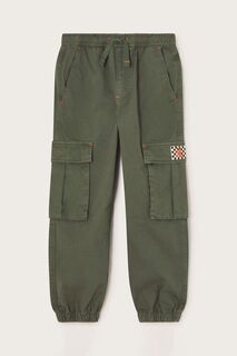 Зеленые брюки-карго без застежек Monsoon, зеленый