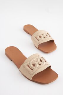 Кожаные босоножки-мюли премиум-класса на плоском каблуке и декоративном вырезе Next