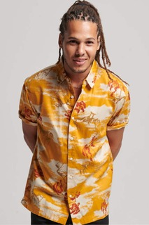 Винтажная гавайская рубашка с короткими рукавами Superdry, желтый