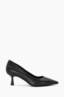 Черные туфли-лодочки Angelina на среднем каблуке с аэрозольным эффектом Dune London, черный