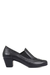 Черные женские кожаные туфли на высоком каблуке Pavers, черный
