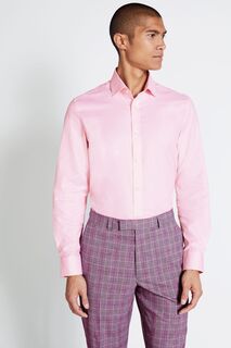 Рубашка приталенного кроя Moss с одинарными манжетами-добби MOSS, розовый