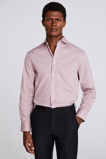 Розовая эластичная рубашка классического кроя MOSS, розовый