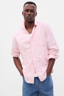 Классическая рубашка-оксфорд стандартного кроя Gap, розовый