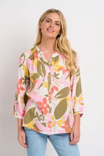 Блузка с тропической пальмой Brakeburn, розовый