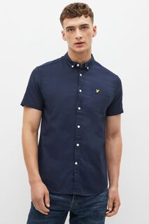 Оксфордская рубашка с короткими рукавами Lyle &amp; Scott, синий