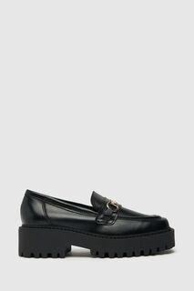Черные кожаные туфли Lyla с декоративной уздечкой Schuh, черный