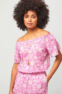 Розовая блузка Ilana из натурального хлопка Aspiga, розовый