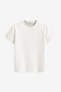 Текстурированная футболка с короткими рукавами Next, белый