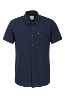 Мужская рубашка Кокос из 100% хлопка с трикотажной фактурой Mountain Warehouse, синий