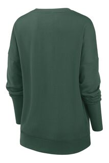 Женский топ с заниженными плечами и круглым вырезом Fanatics Green Bay Packers Historic Dri-FIT Nike, зеленый