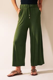 Широкие брюки из джерси Next, зеленый