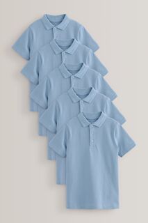 Хлопковые рубашки-поло для школы Next, синий