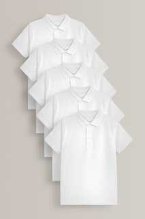 Хлопковые рубашки-поло для школы Next, белый