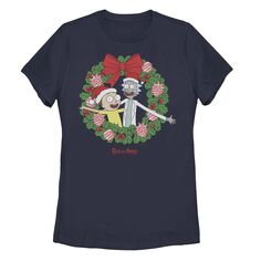 Детская футболка с рисунком «Рождественский венок Рика и Морти» Licensed Character