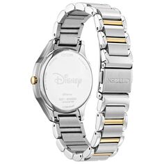 Женские двухцветные часы Disney&apos;s Mickey Mouse &amp; Minnie Mouse Eco-Drive из нержавеющей стали - EM0754-59W Citizen