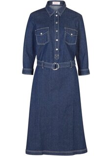 Джинсовое платье с поясом John Baner Jeanswear, синий