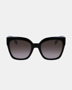 Большие женские солнцезащитные очки из ацетата черного цвета Longchamp, черный
