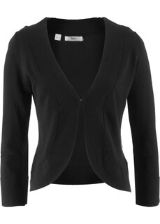Короткая куртка с вышивкой и длинными рукавами Bpc Bonprix Collection, черный