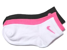 Носки детские Nike до щиколотки, 6 штук, розовый / черный / белый