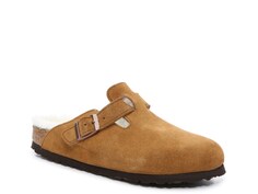 Сабо Birkenstock Boston женские замшевые, коричневый