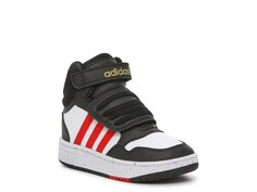 Кроссовки Adidas Hoops 3 Mid, черный/красный/белый