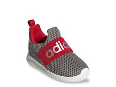 Слипоны детские Adidas Lite Racer Adapt 4.0, серый / красный