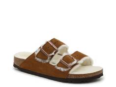 Сандалии женские Birkenstock Arizona из овчины, коньячный