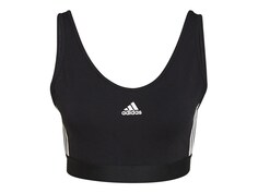 Майка Adidas Essentials укороченная с 3 полосками, черный