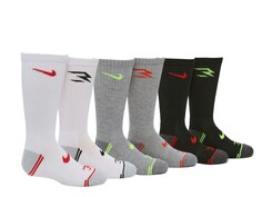 Детские носки с мягкой подкладкой Russell Wilson — 6 шт. Nike, черный/серый/белый