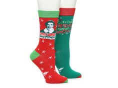 Мужские носки Elf — 2 шт. Bioworld, зеленый/красный