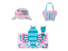 Комплект Stephen Joseph Butterfly пляжный детский, розовый/синий