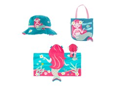 Комплект Stephen Joseph Mermaid пляжный детский, синий/розовый