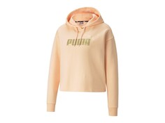 Худи укороченная женская Puma, персиковый / золотой металлик