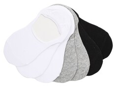 Комплект из 7 пар носков MeMoi High Cut, белый/черный/серый